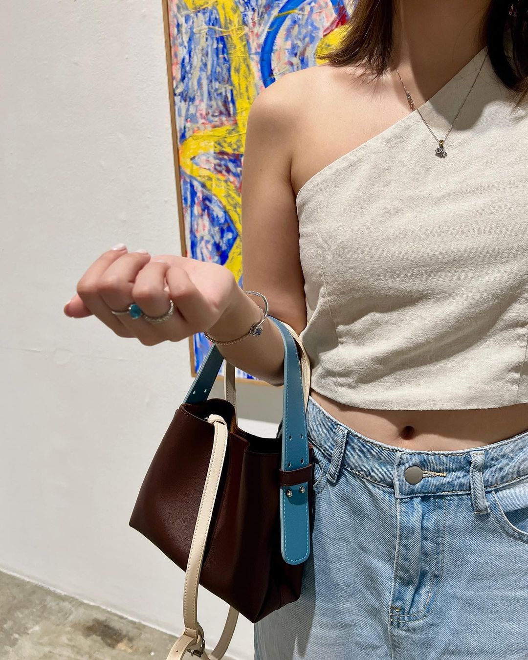 Original Micro Bag in Multi-Colored Dark Brown (On Hand)