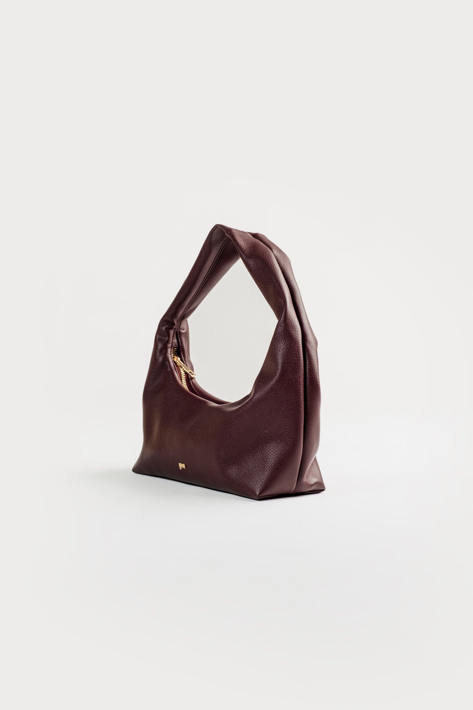Small Hobo Bag in Oxblood (Light Pebbled)