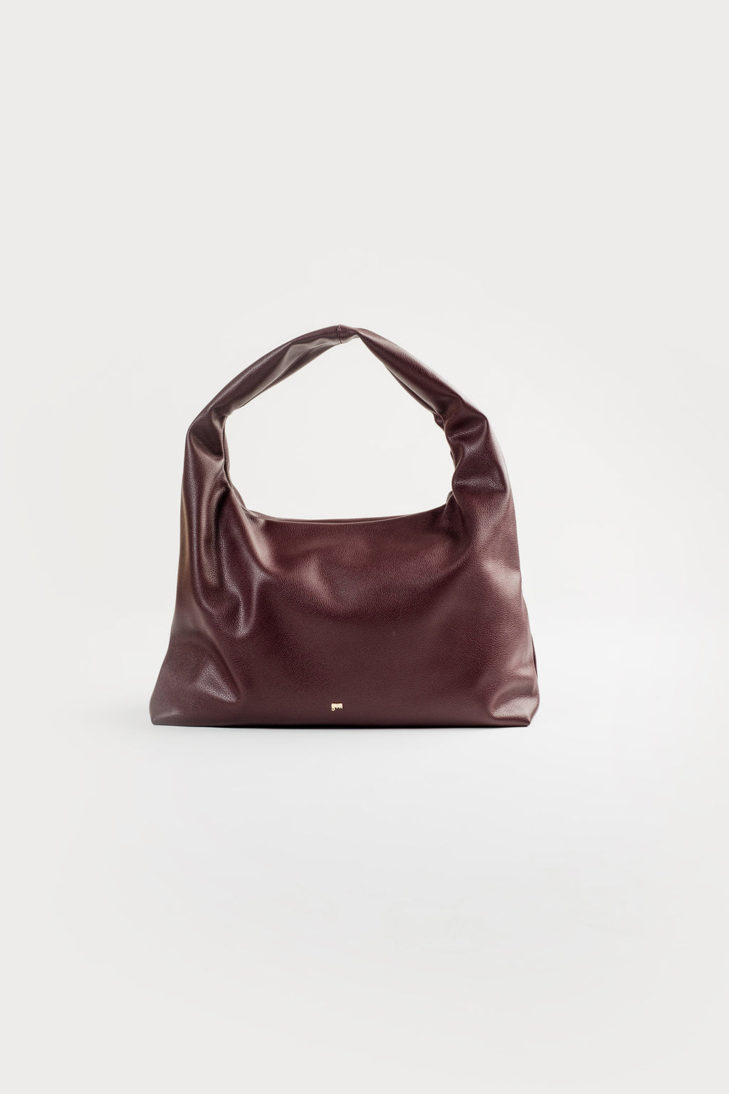 Large Hobo Bag in Oxblood (Light Pebbled)
