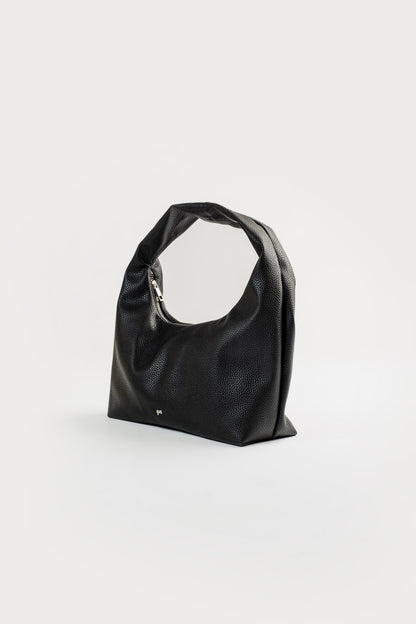 [PRE-ORDER] Medium Hobo Bag in Charcoal (Heavy Pebbled)