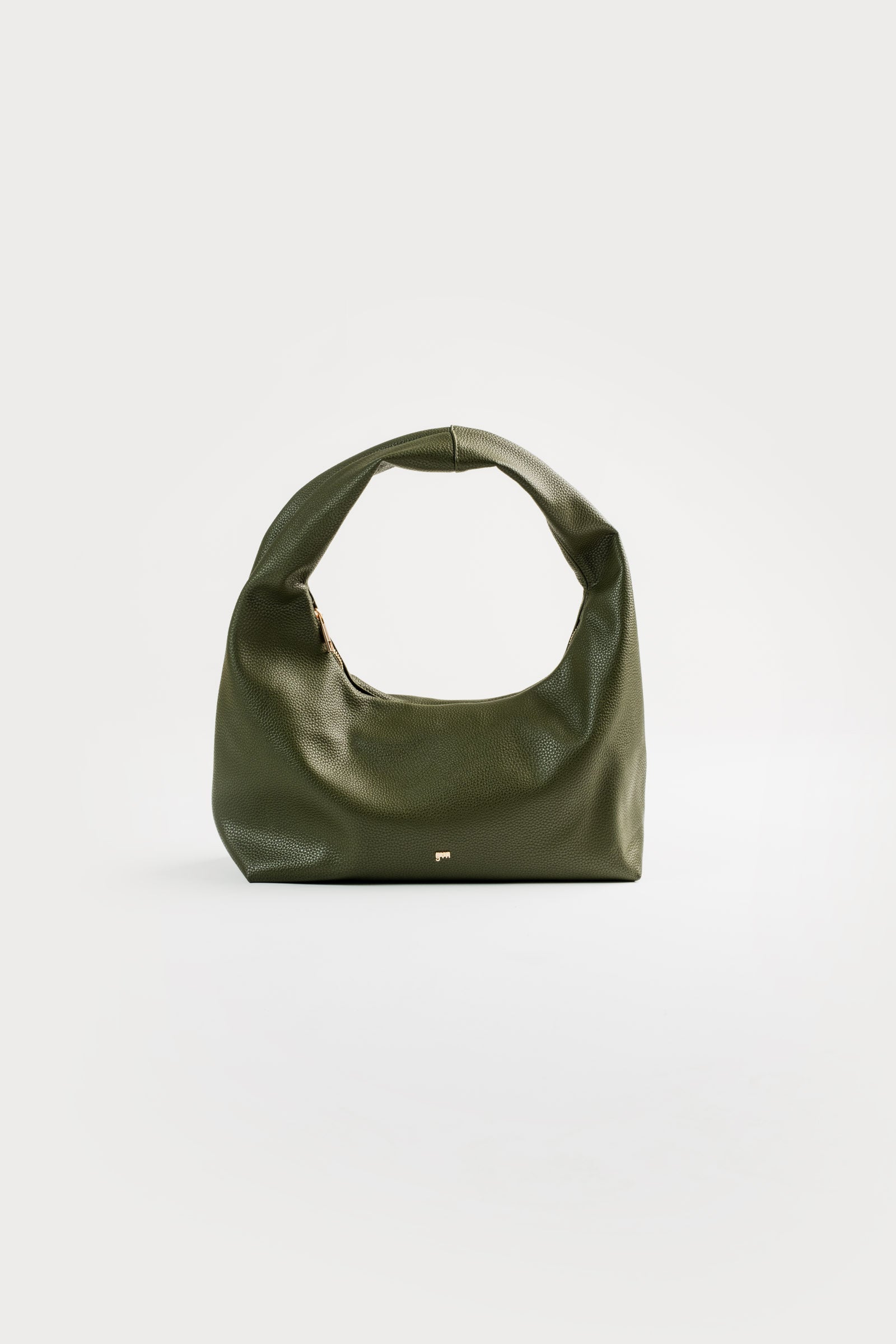 Medium Hobo Bag in Moss (Heavy Pebbled) – GVN