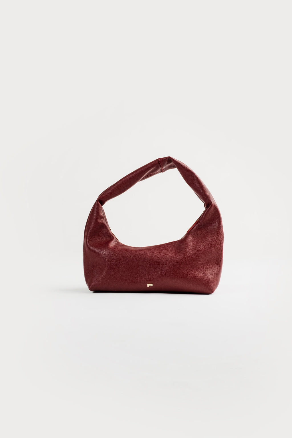 Small Hobo Bag in Burgundy (Light Pebbled)