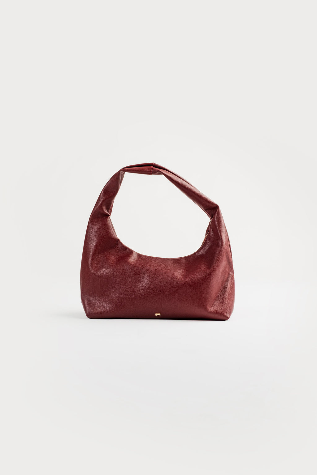Medium Hobo Bag in Burgundy (Light Pebbled)