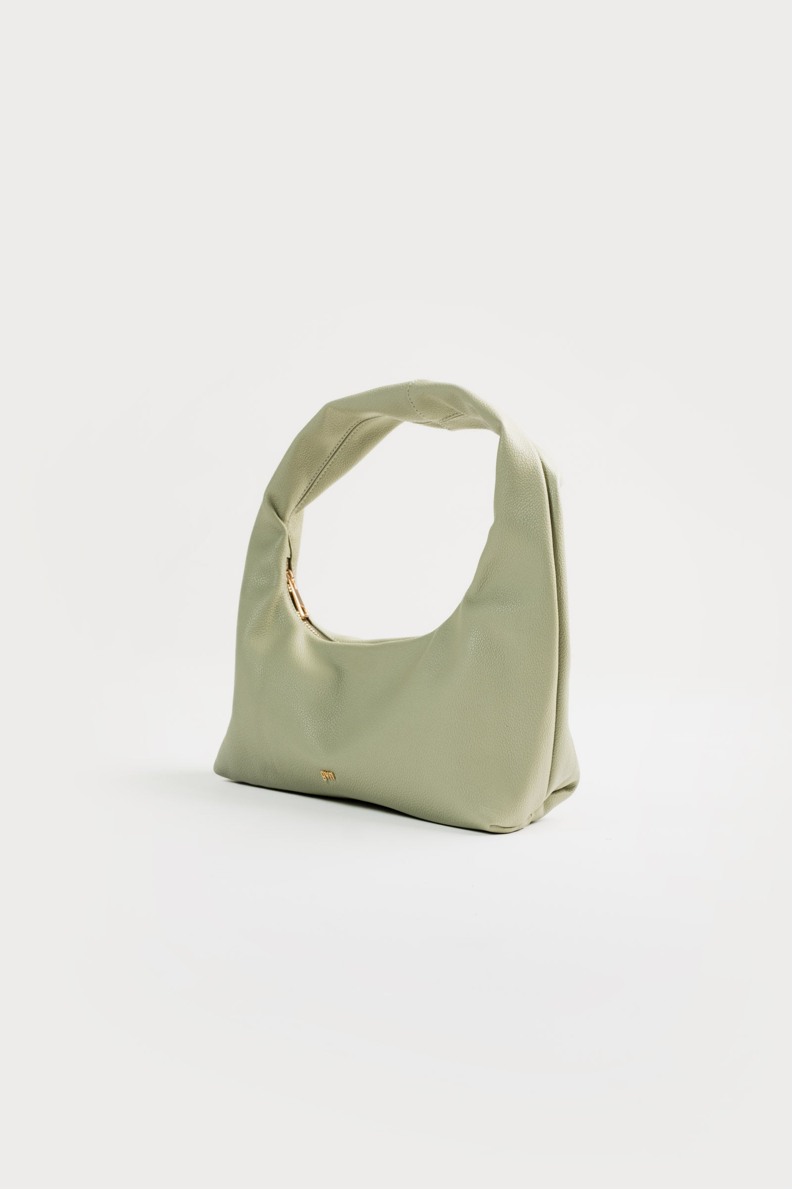 Small Hobo Bag in Sage (Light Pebbled)