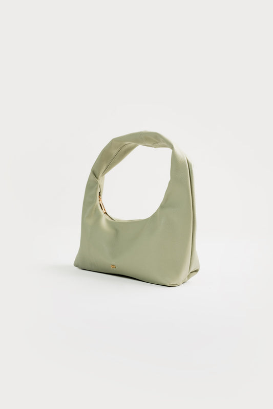 [ON HAND] Small Hobo Bag in Sage (Light Pebbled)