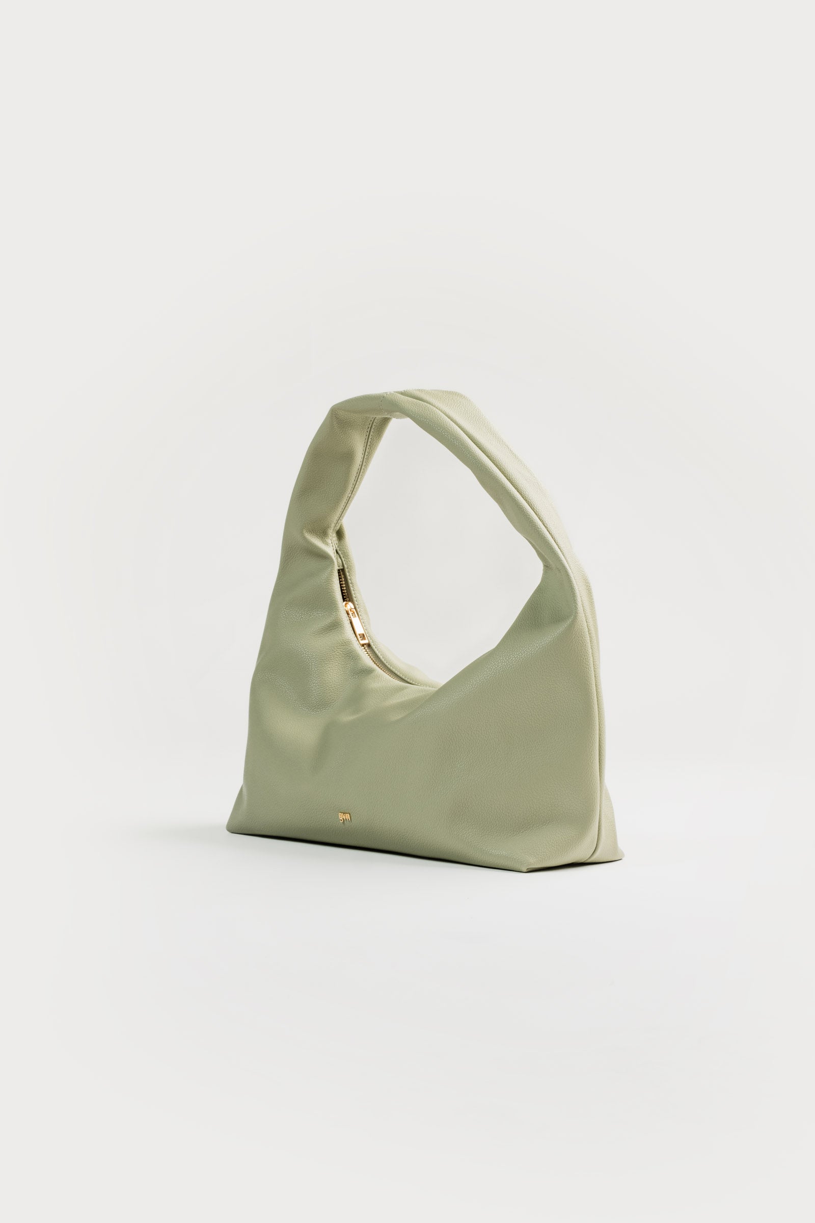 Medium Hobo Bag in Sage (Light Pebbled)