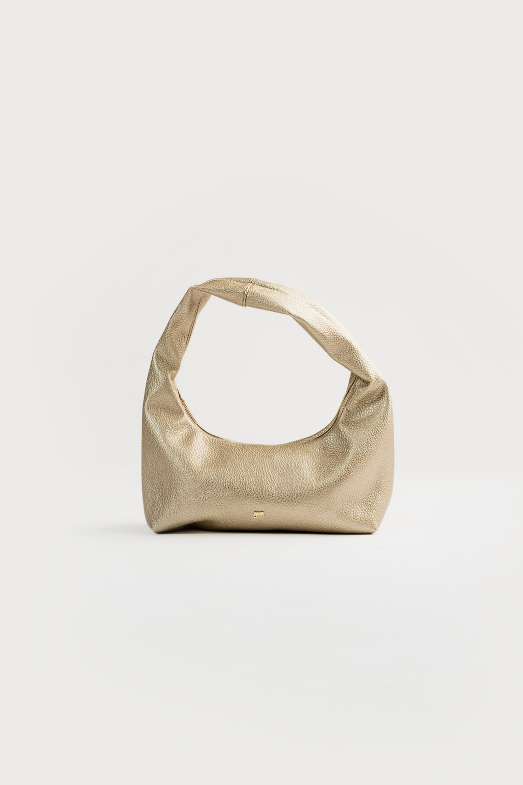 Small Hobo Bag in Gold (Heavy Pebbled)