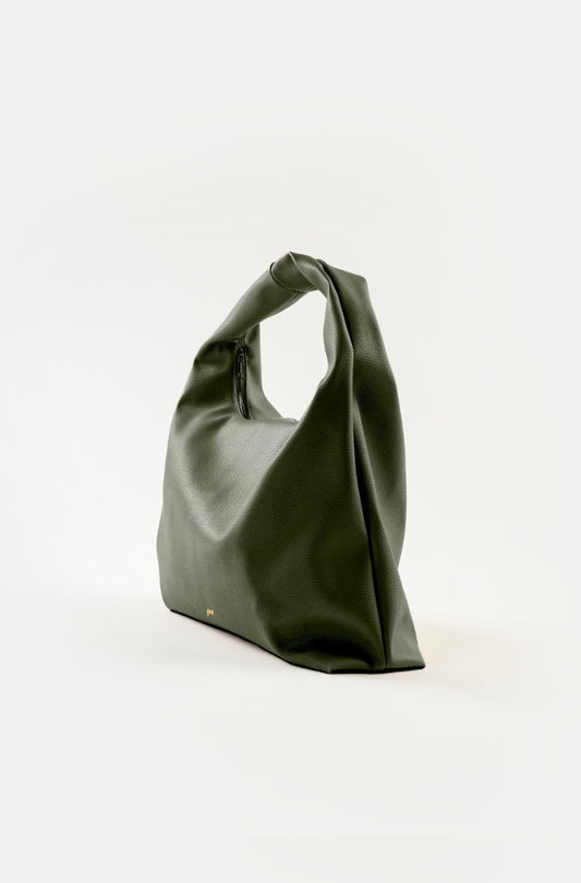 [ON HAND] Large Hobo Bag in Moss (Heavy Pebbled)