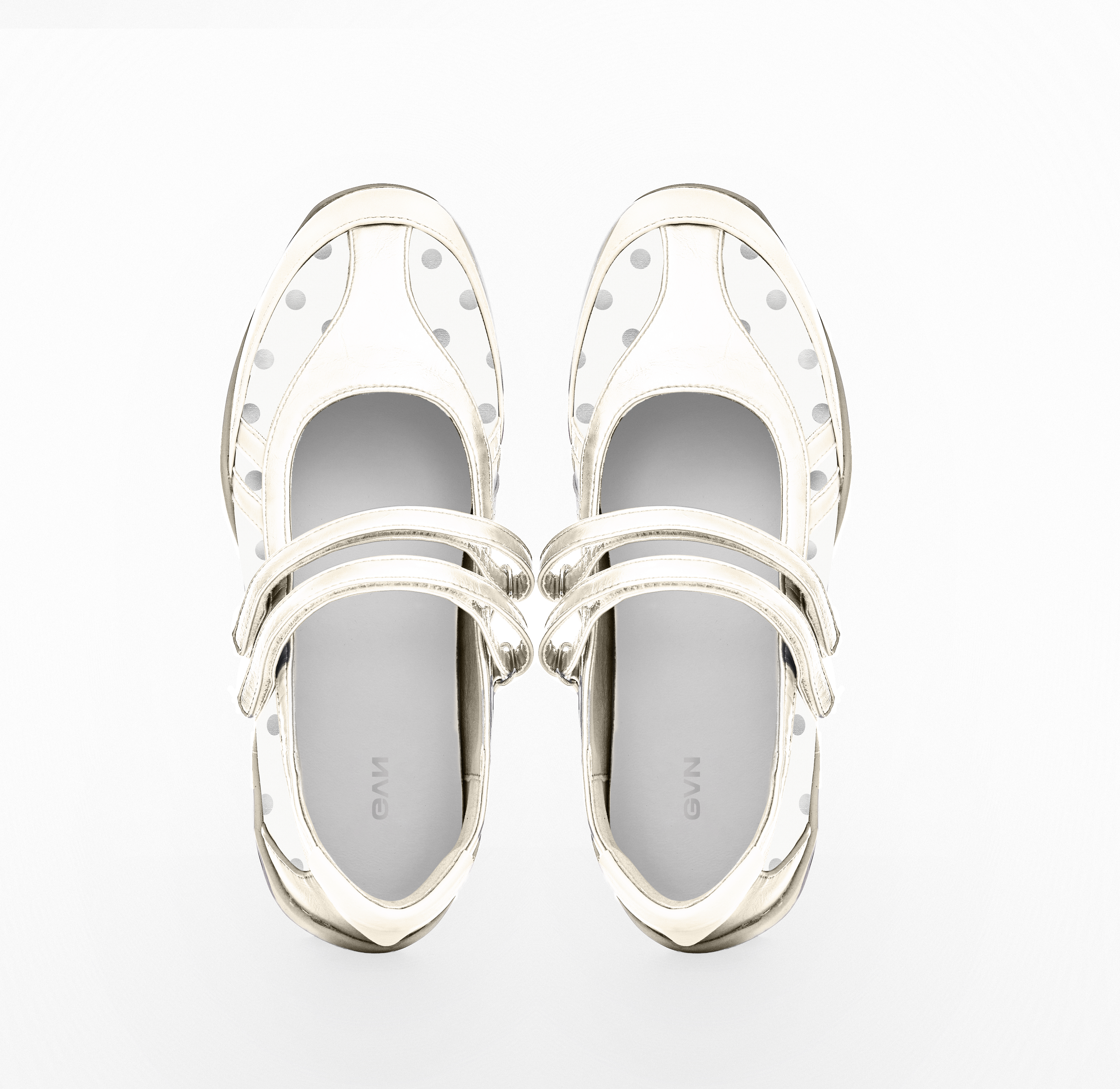 Ballet Sneakers in Mist Polka