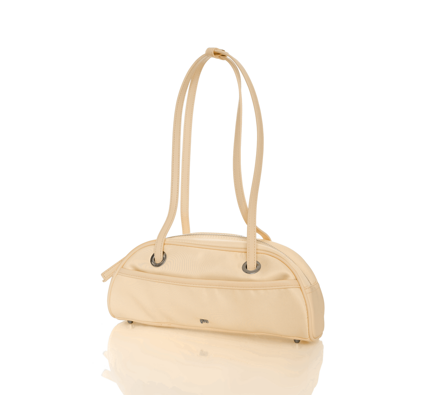 [ON HAND] Small Nylon Bowler Bag in Butter