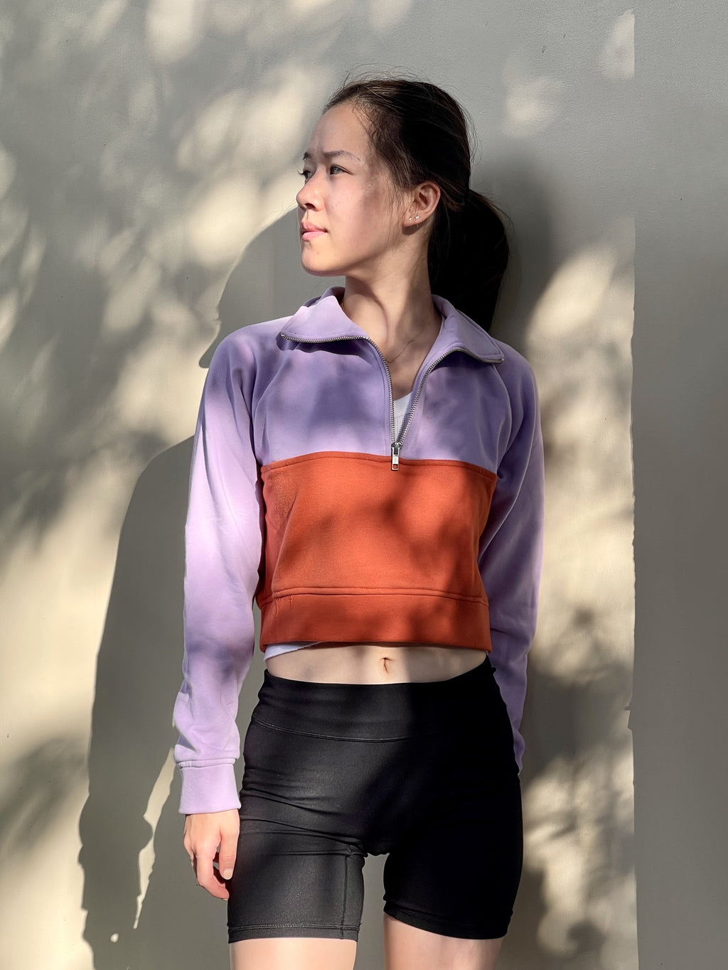 Cropped Half-Zip Pullover