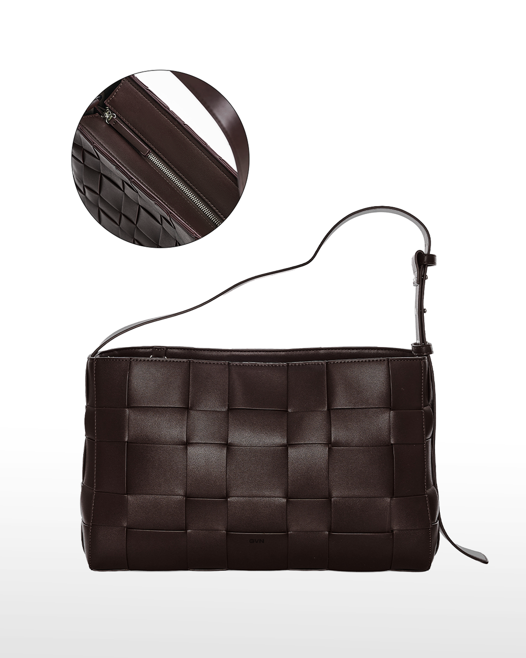 Large Woven Frame Bag in Espresso (2.0)