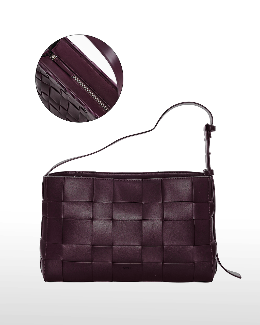 Large Woven Frame Bag in Oxblood (2.0)