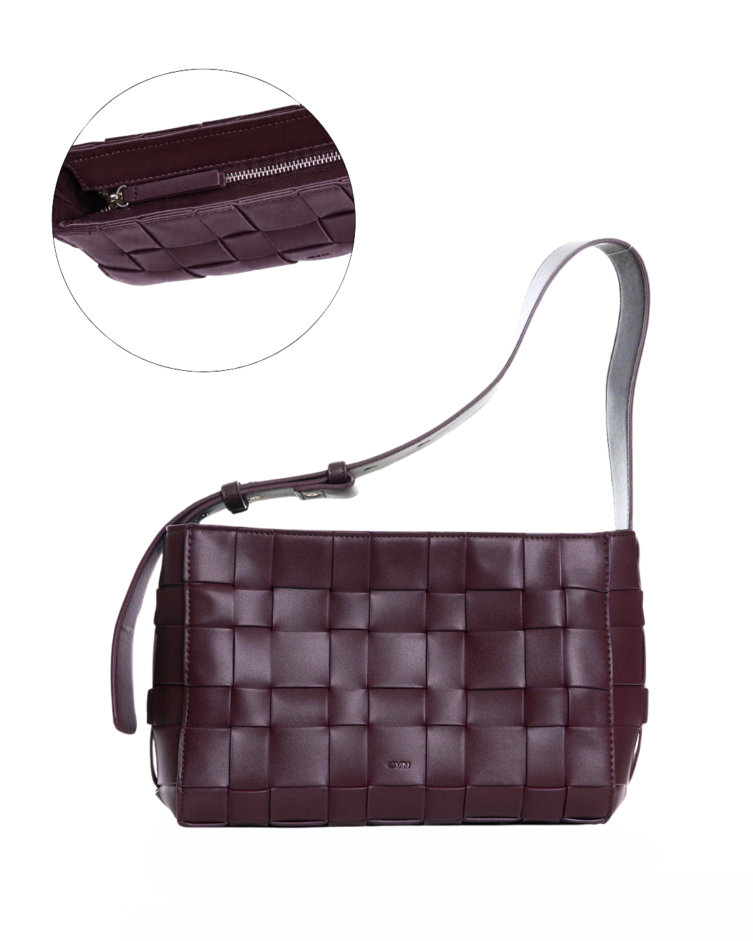 Medium Woven Frame Bag in Oxblood (2.0)