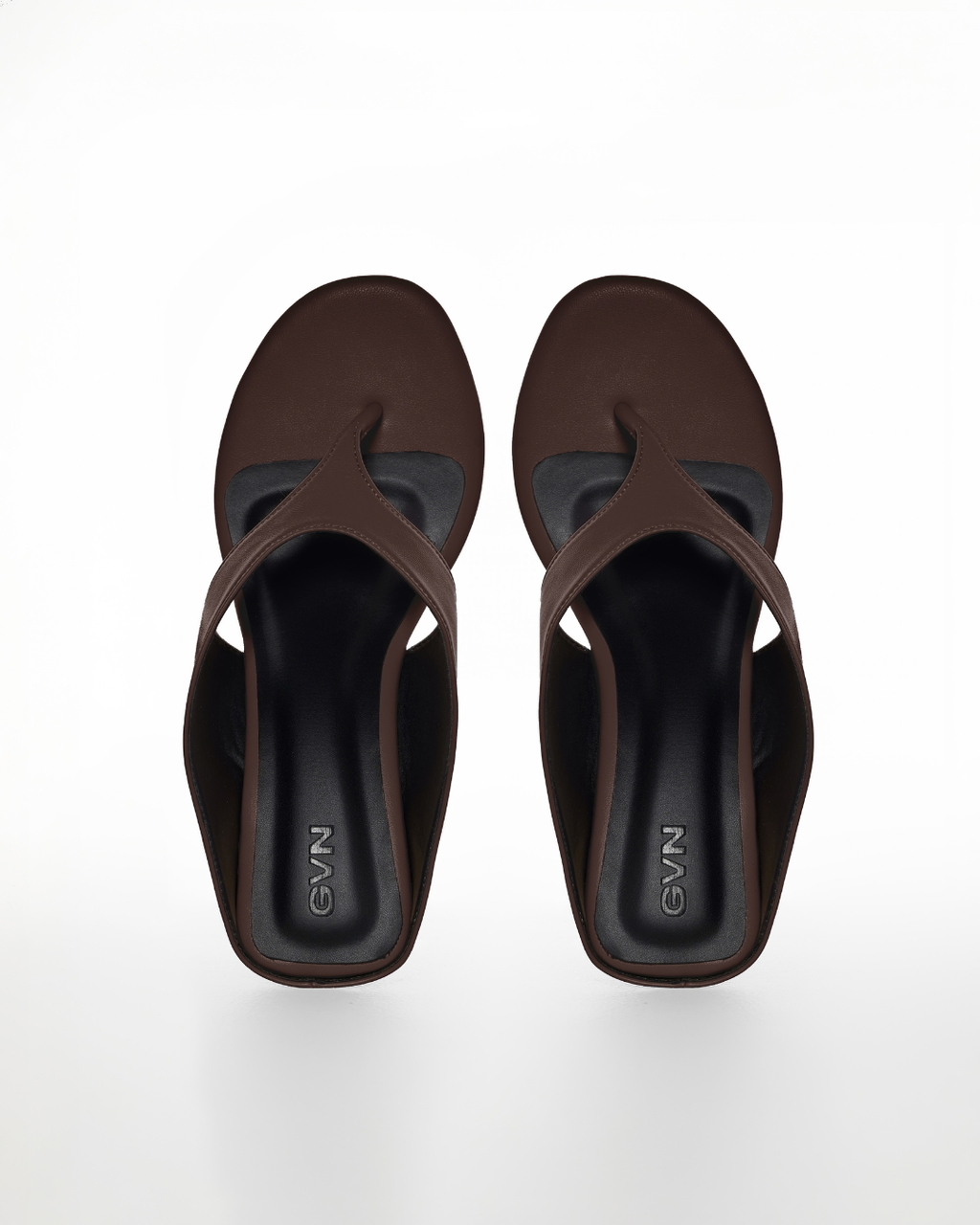 Slip Wedge in Leather Cocoa (1.5")