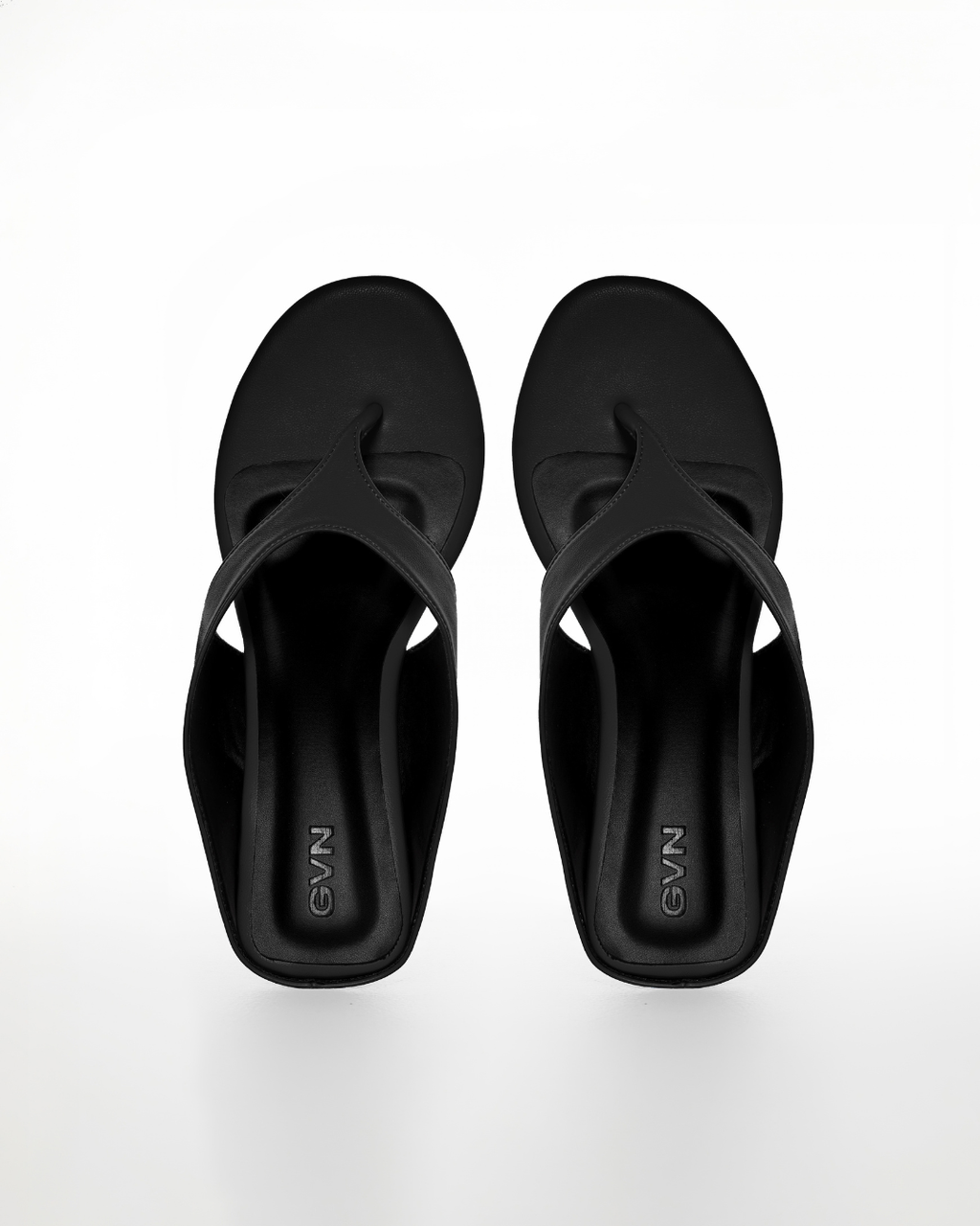 Slip Wedge in Leather Onyx (2.5")