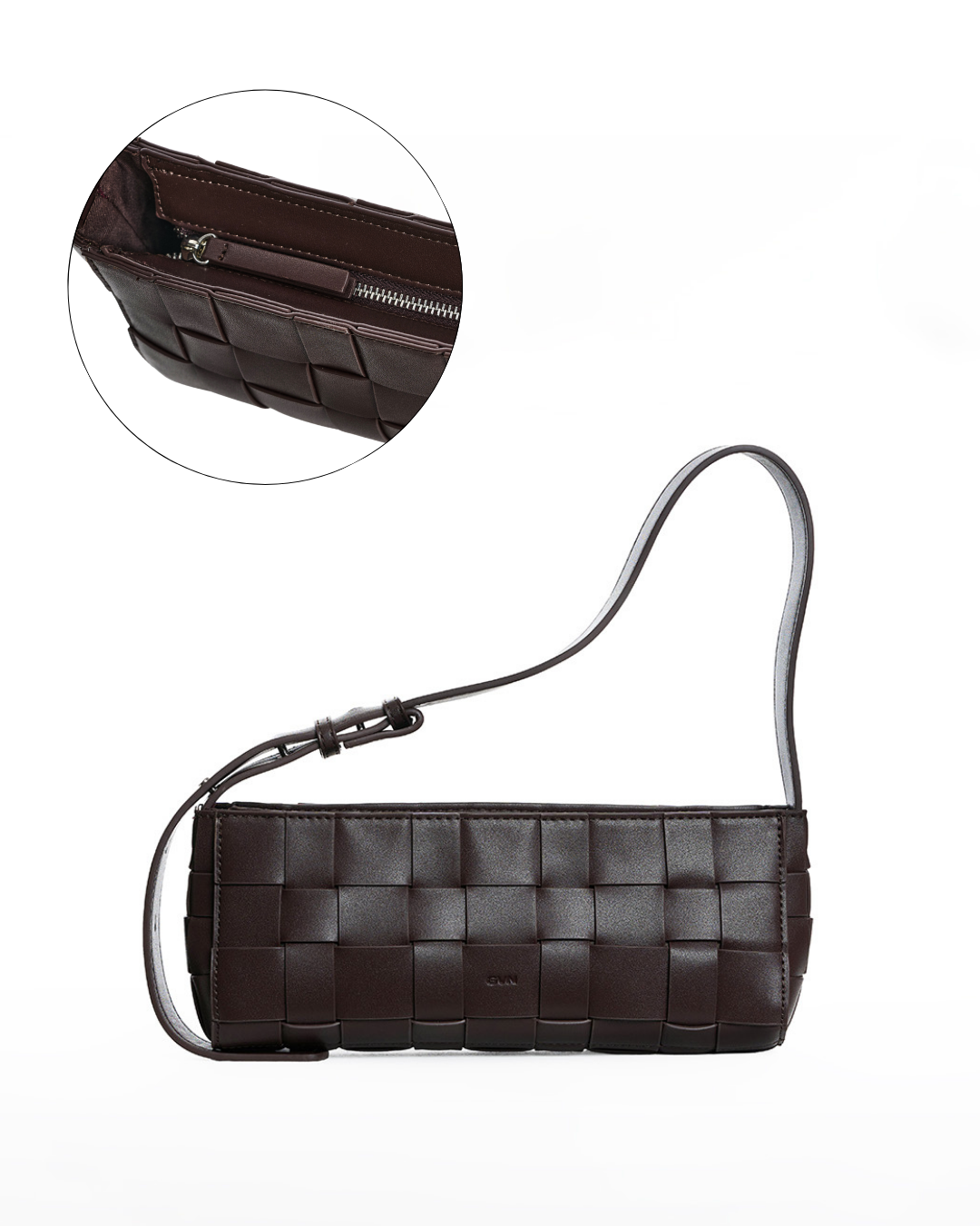 Small Woven Frame Bag in Espresso (2.0)