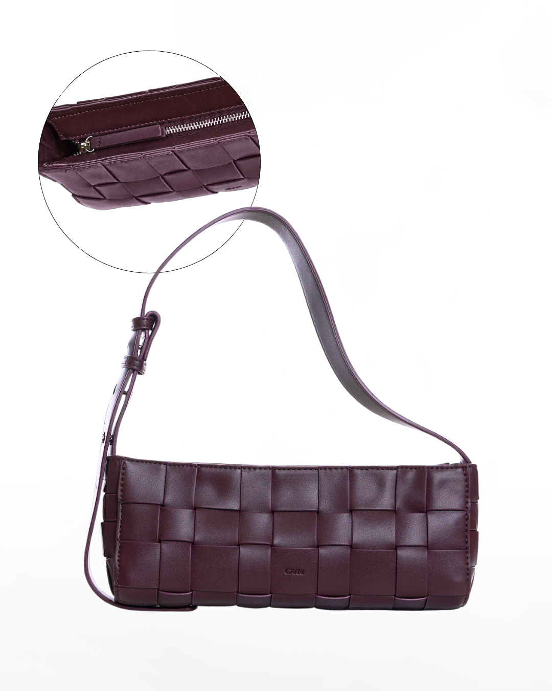 Small Woven Frame Bag in Oxblood (2.0)