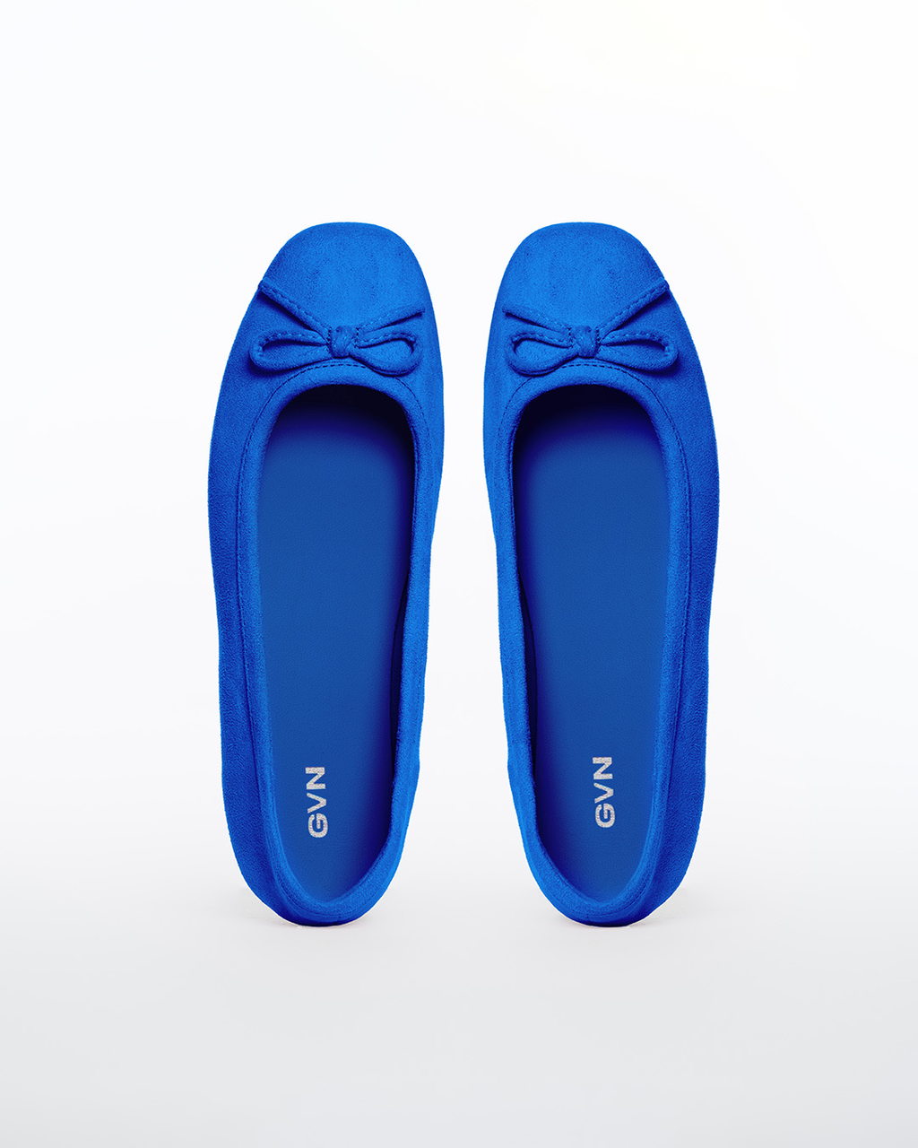 Ballet Flats in Suede Cobalt