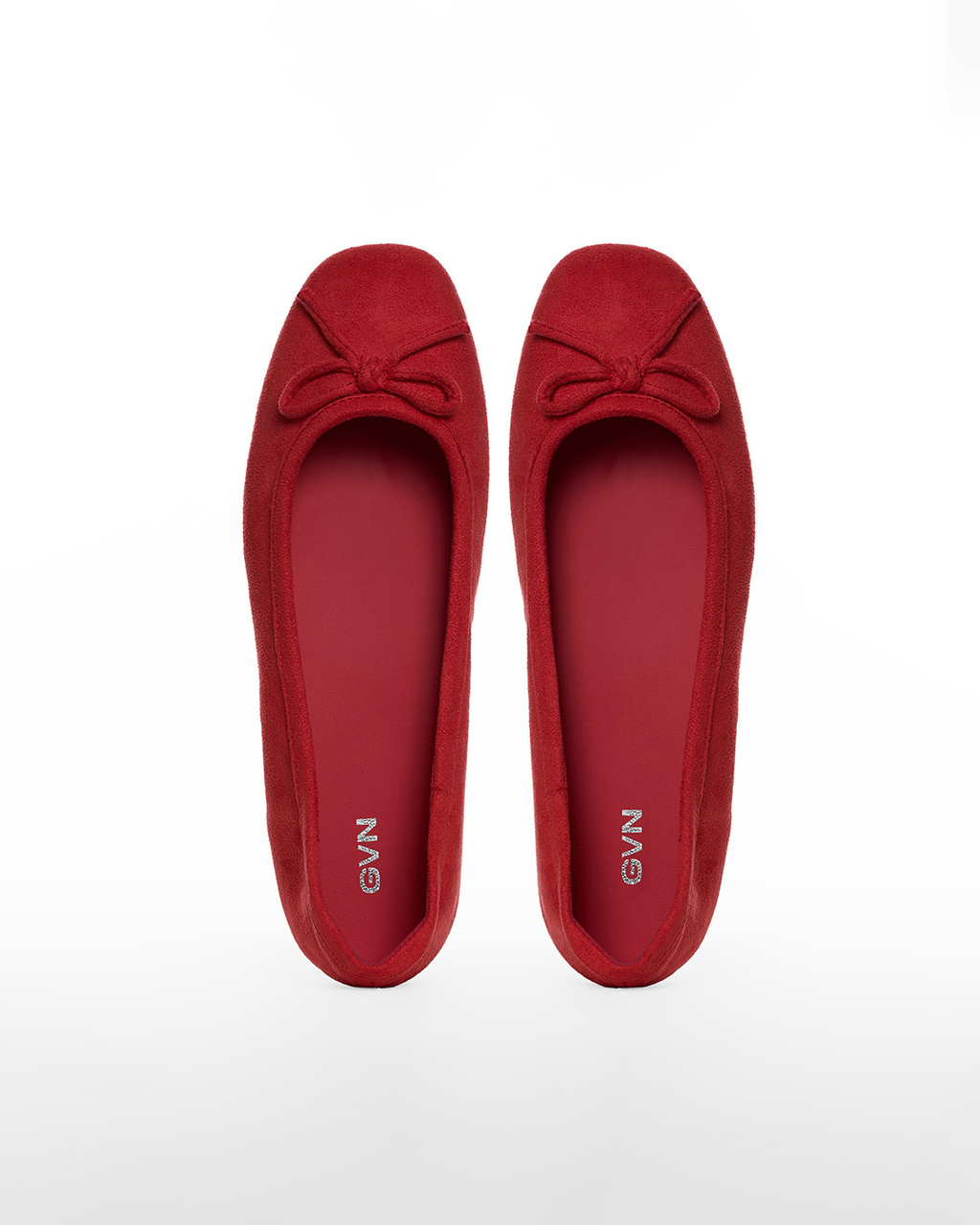 Ballet Flats in Suede Poppy