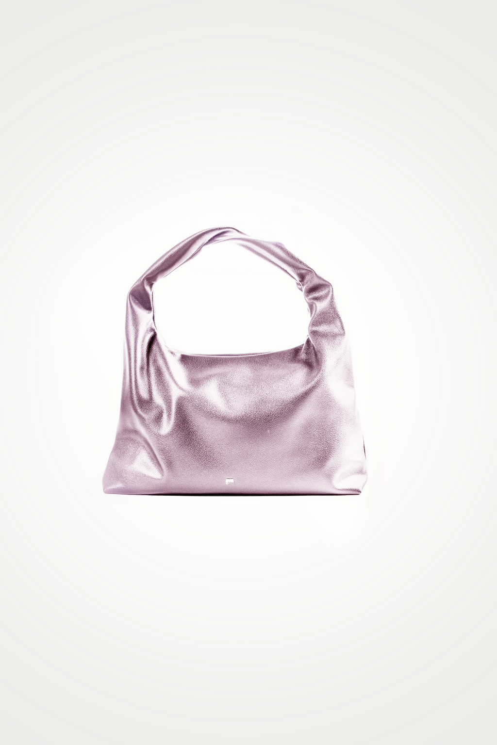 Large Hobo Bag in Metallic Pink (Heavy Pebbled)