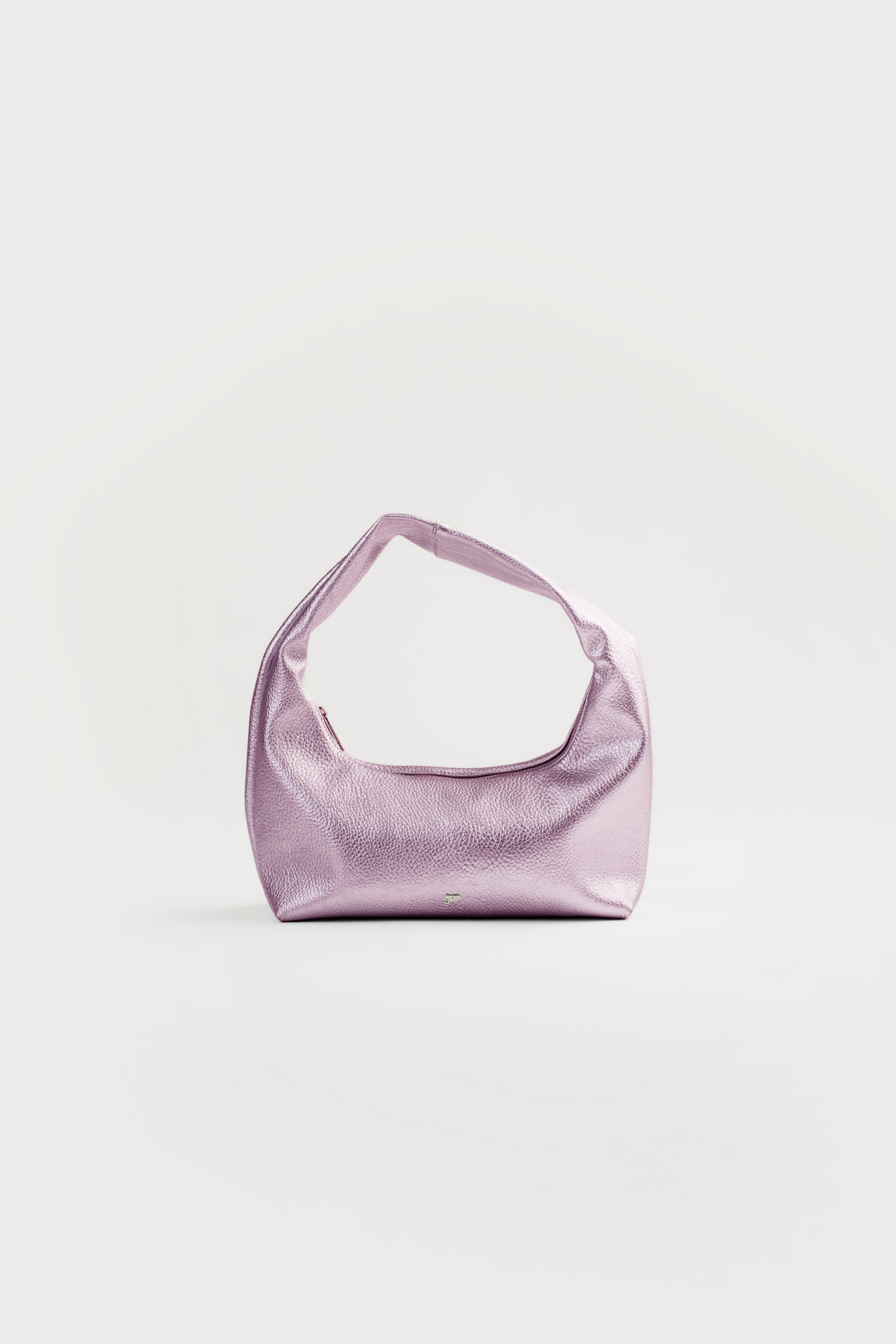 [ON HAND] Small Hobo Bag in Metallic Pink (Heavy Pebbled)