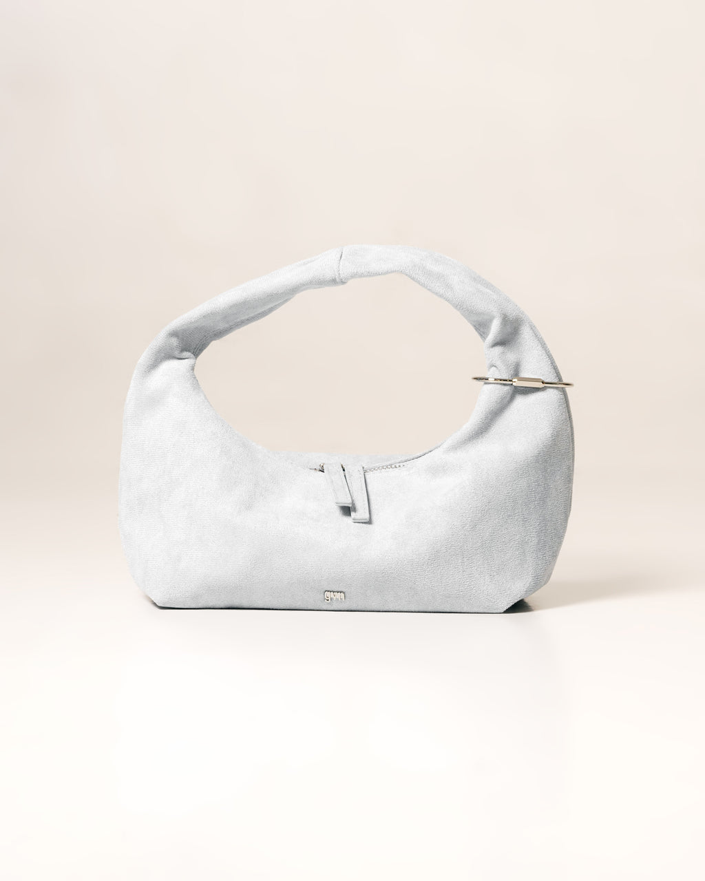 [ON HAND] Midi Hobo Bag in Suede Sky
