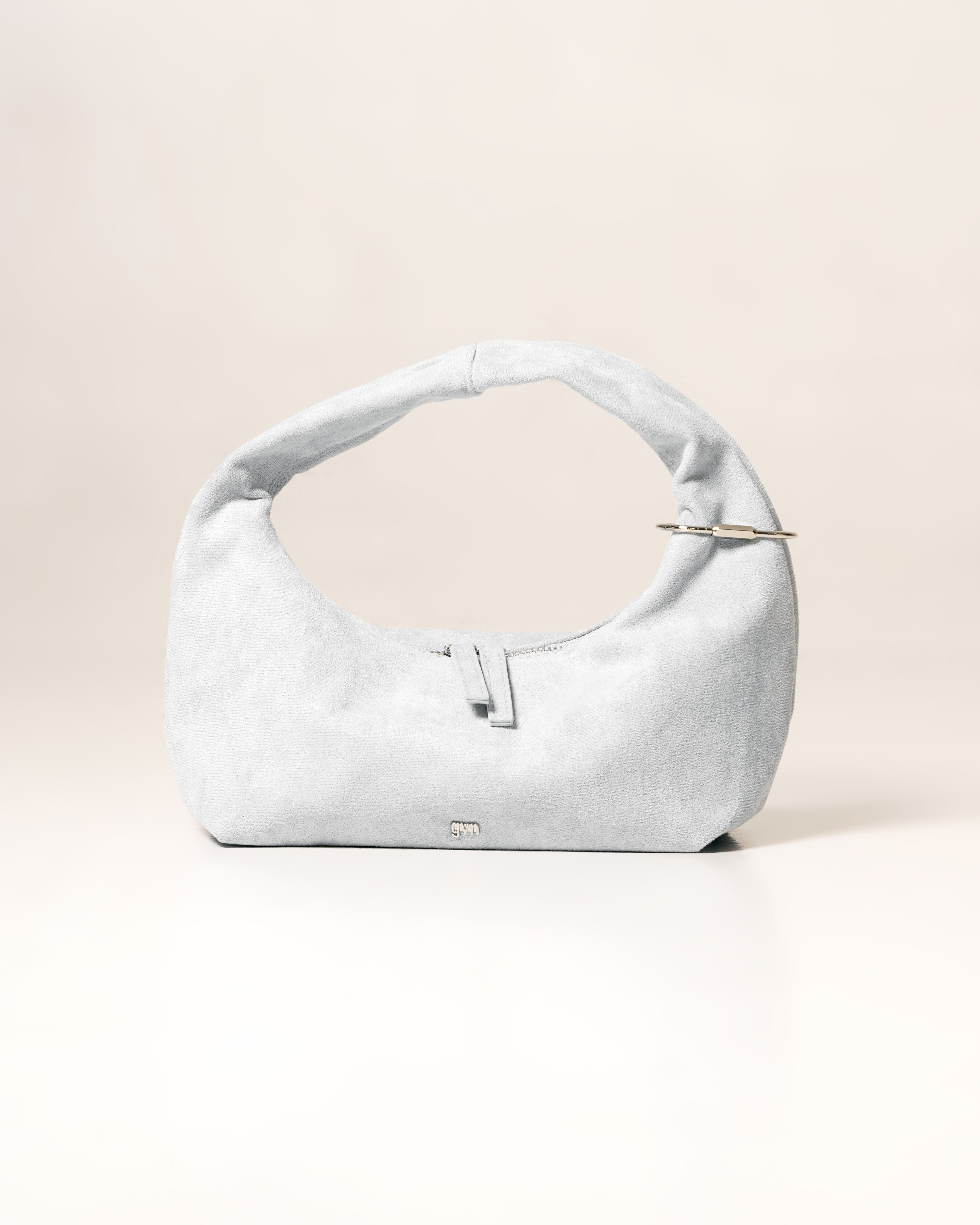 [ON HAND] Midi Hobo Bag in Suede Sky