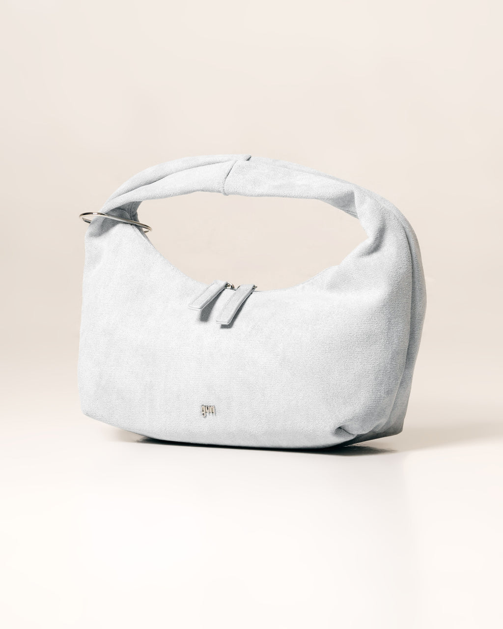 [ON HAND] Midi Hobo Bag in Suede Sky