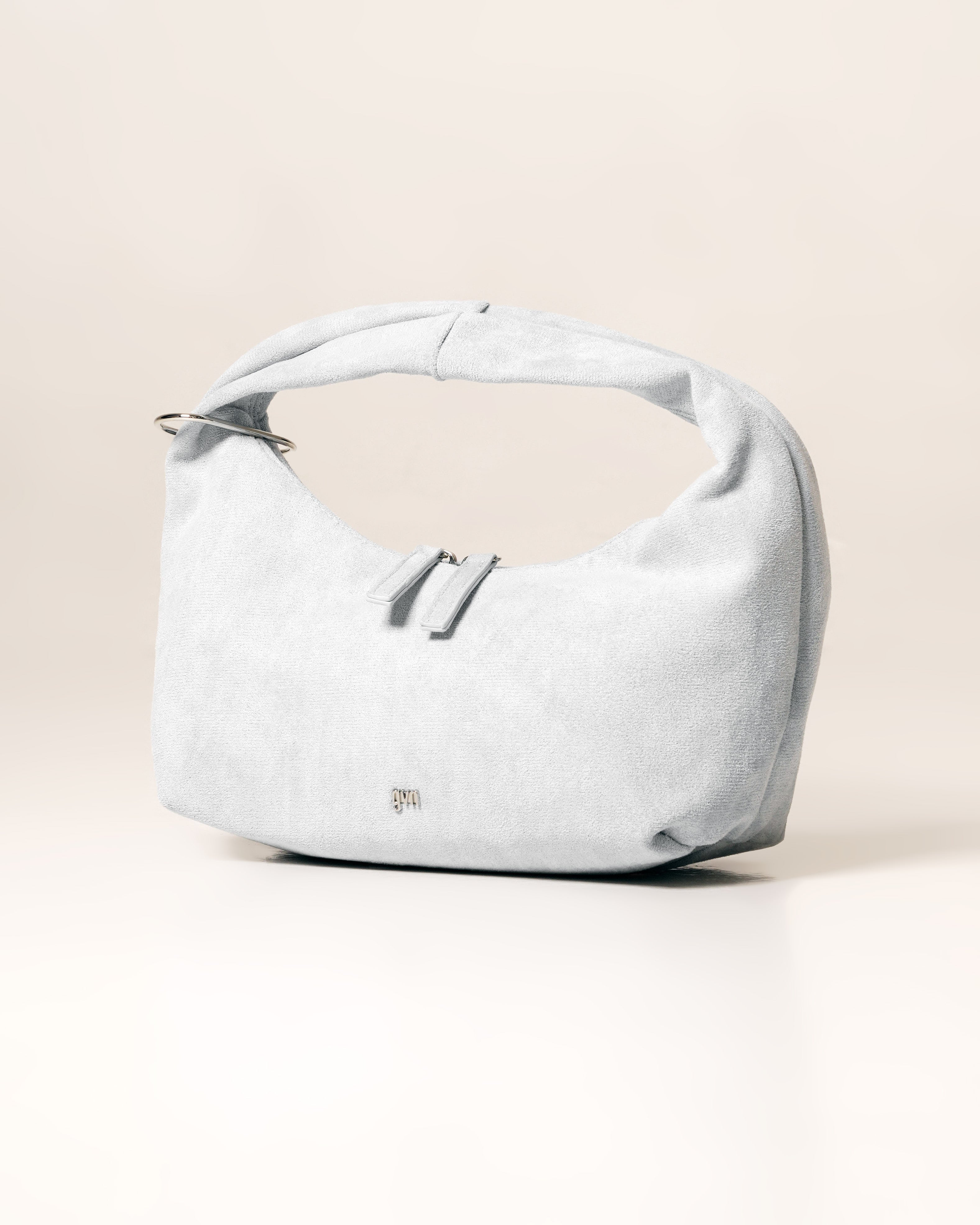 [ON HAND] Midi Hobo Bag in Suede Sky