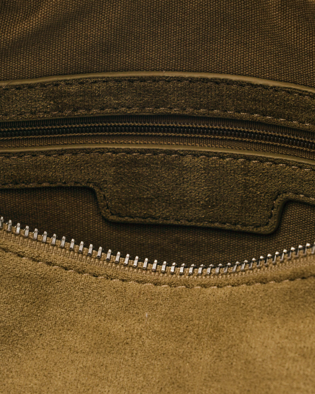 Midi Hobo Bag in Suede Khaki