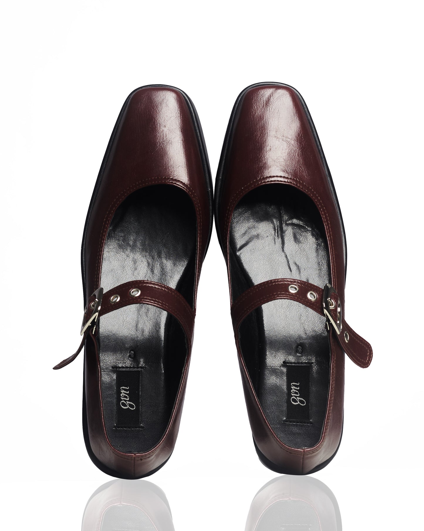 [ON HAND] Platform Mary Janes in Burgundy