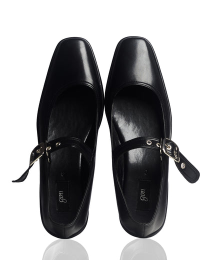 [ON HAND] Platform Mary Janes in Black