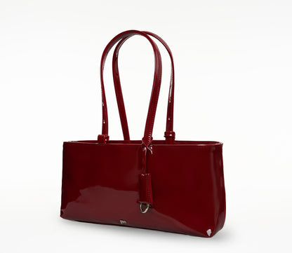 [ON HAND] Holiday Bag in Patent Burgundy