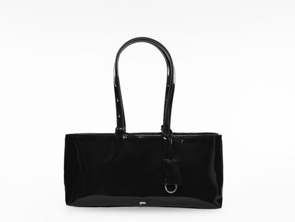 [ON HAND] Holiday Bag in Patent Charcoal