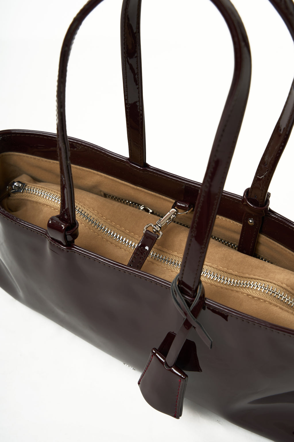 Holiday Bag in Patent Espresso