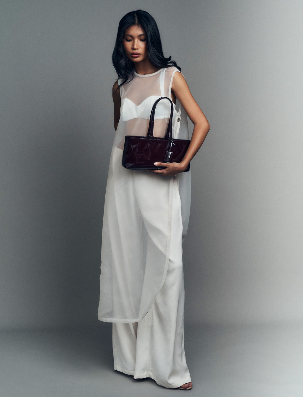 Holiday Bag in Patent Espresso