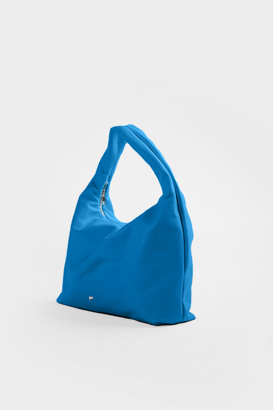 [ON HAND] Large Hobo Bag in Azure (Light Pebbled)