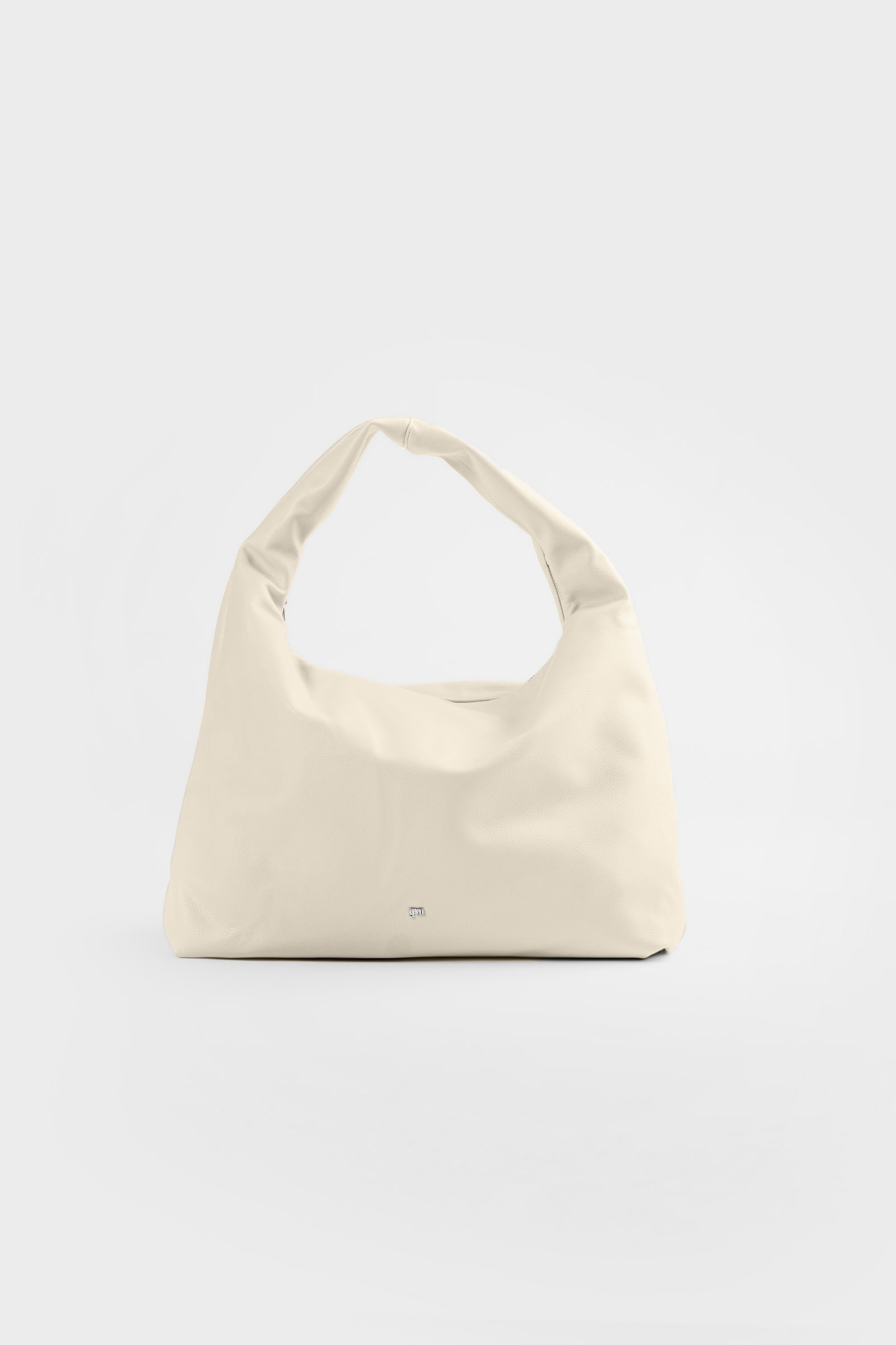Large Hobo Bag in Eggshell (Heavy Pebbled)