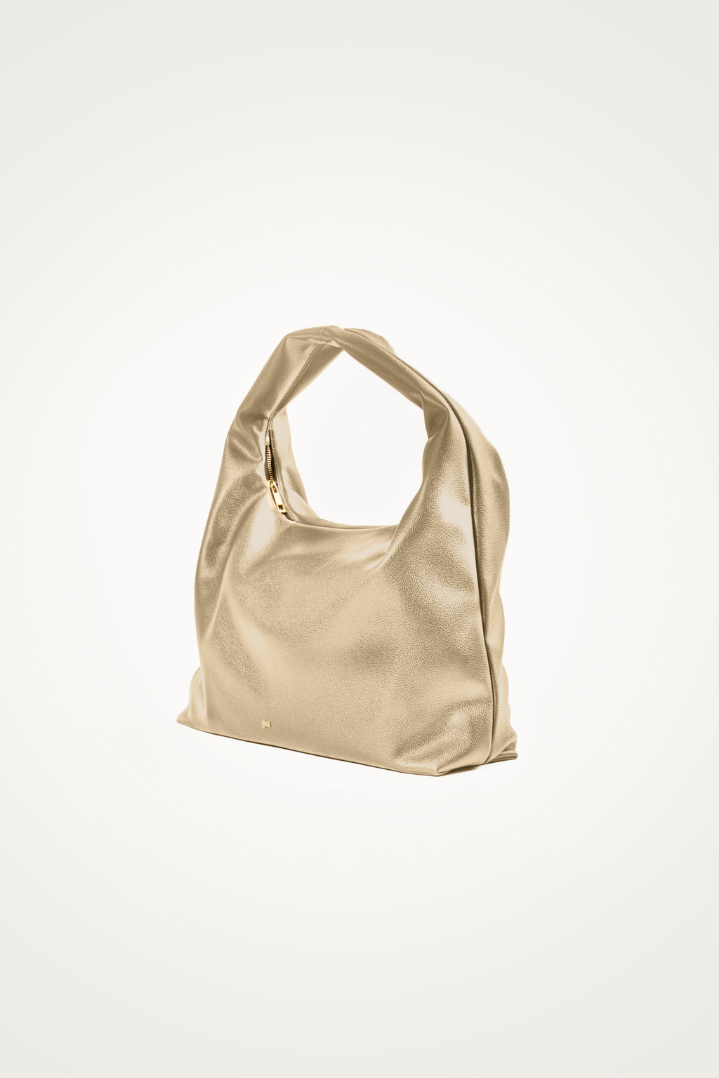 Large Hobo Bag in Gold (Heavy Pebbled)