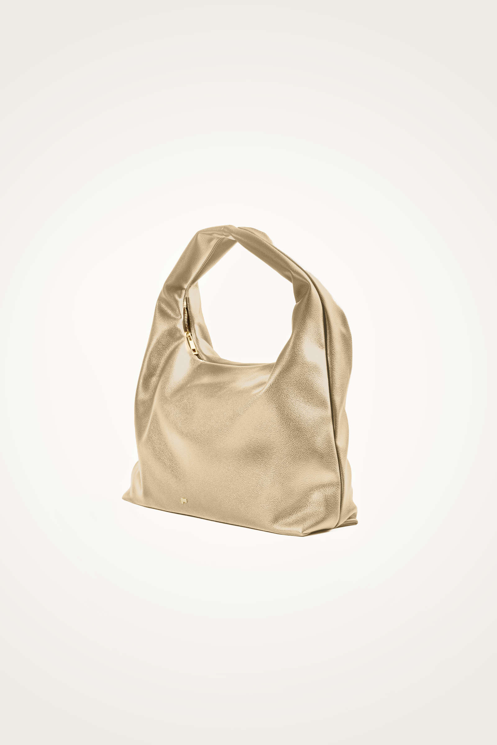 Large Hobo Bag in Gold (Heavy Pebbled)