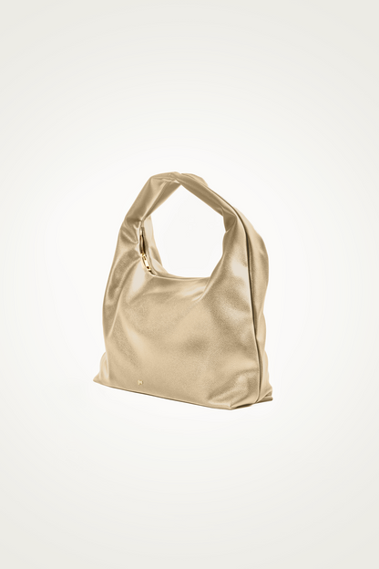 [ON HAND] Large Hobo Bag in Gold (Heavy Pebbled)