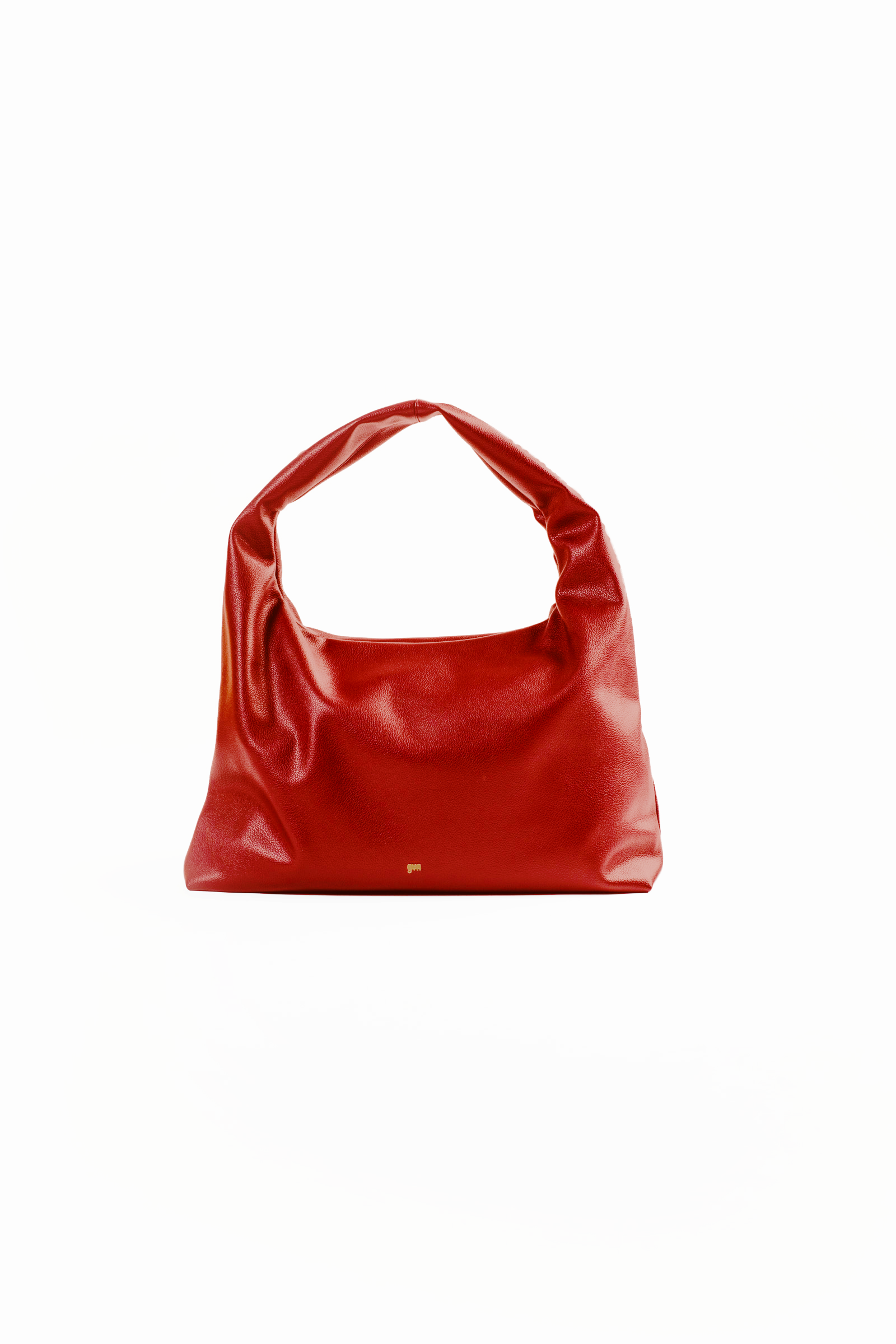 Large Hobo Bag in Tomato (Heavy Pebbled)