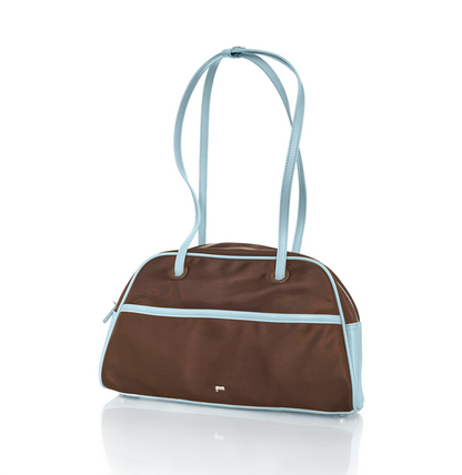 [ON HAND] Medium Nylon Bowler Bag in Slate