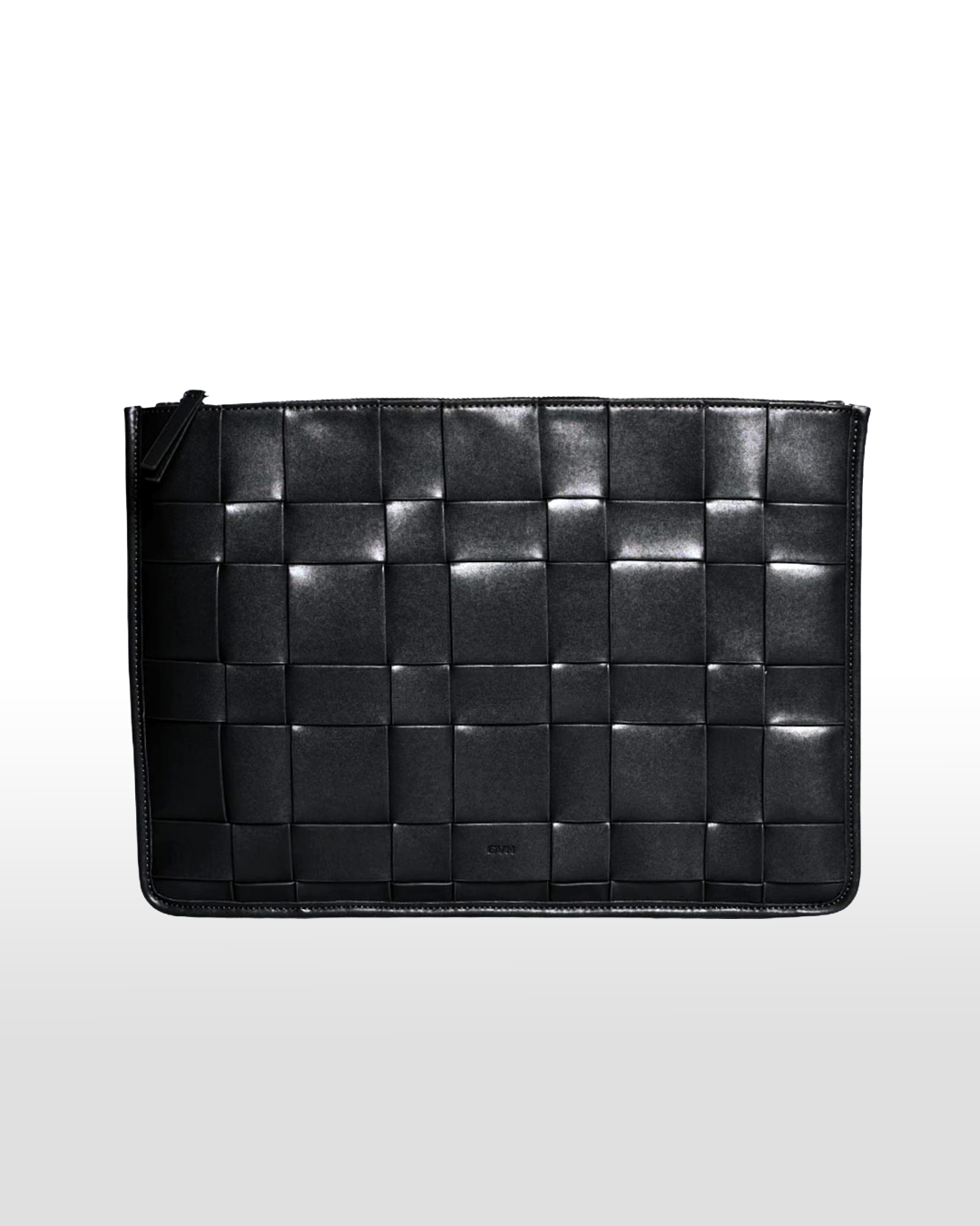 Small Woven Laptop Sleeve in Charcoal