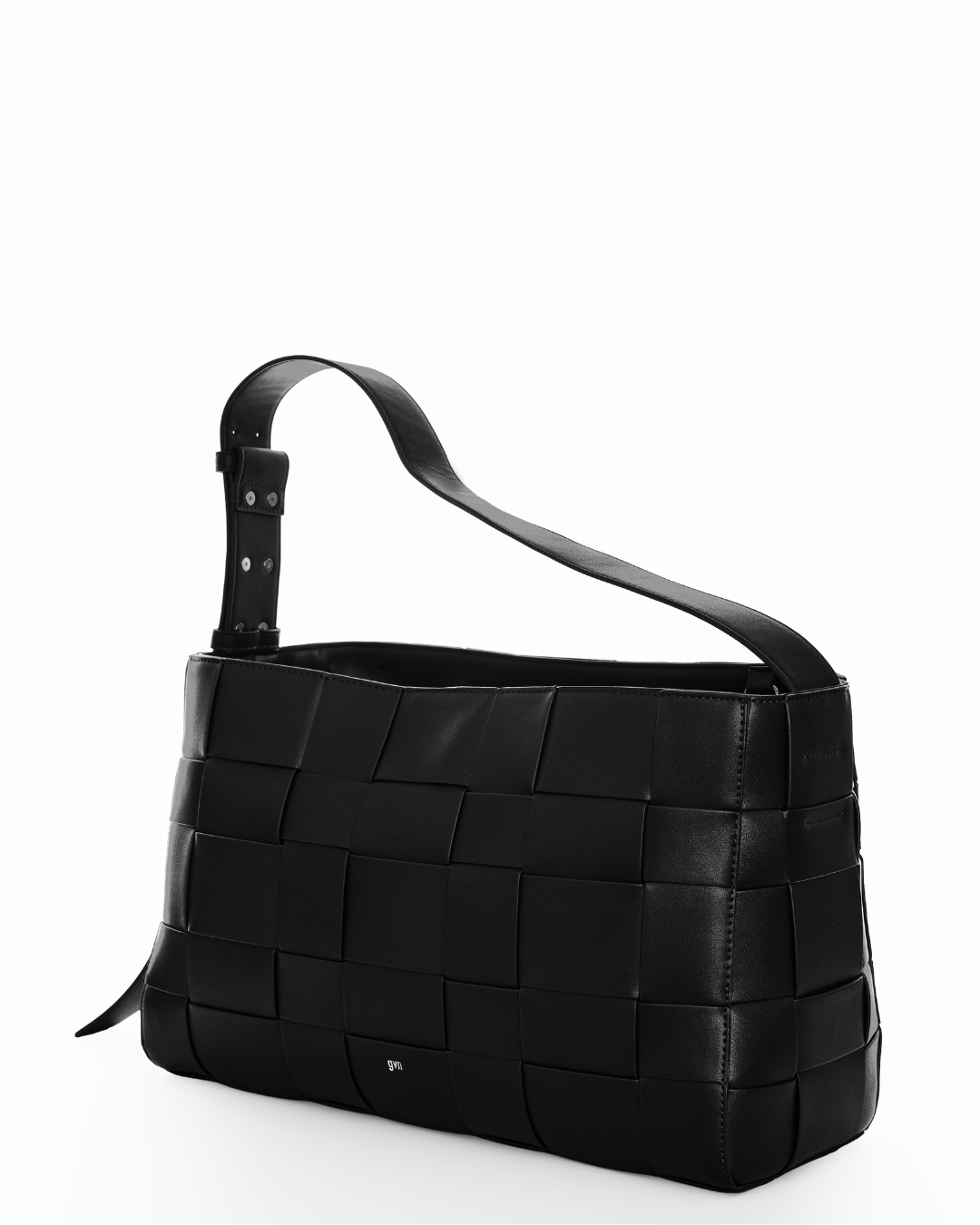 Large Woven Frame Bag in Charcoal