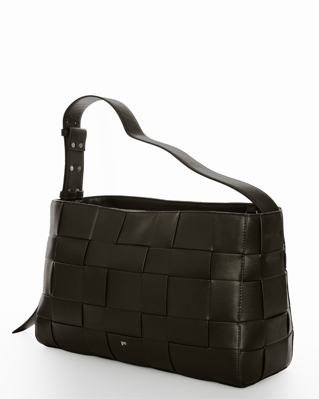 Large Woven Frame Bag in Espresso