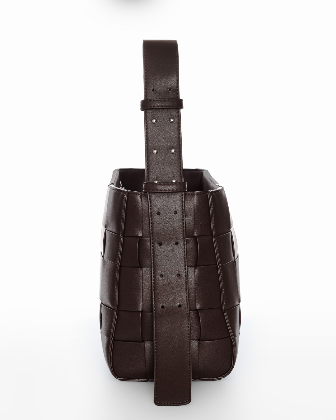 Large Woven Frame Bag in Espresso