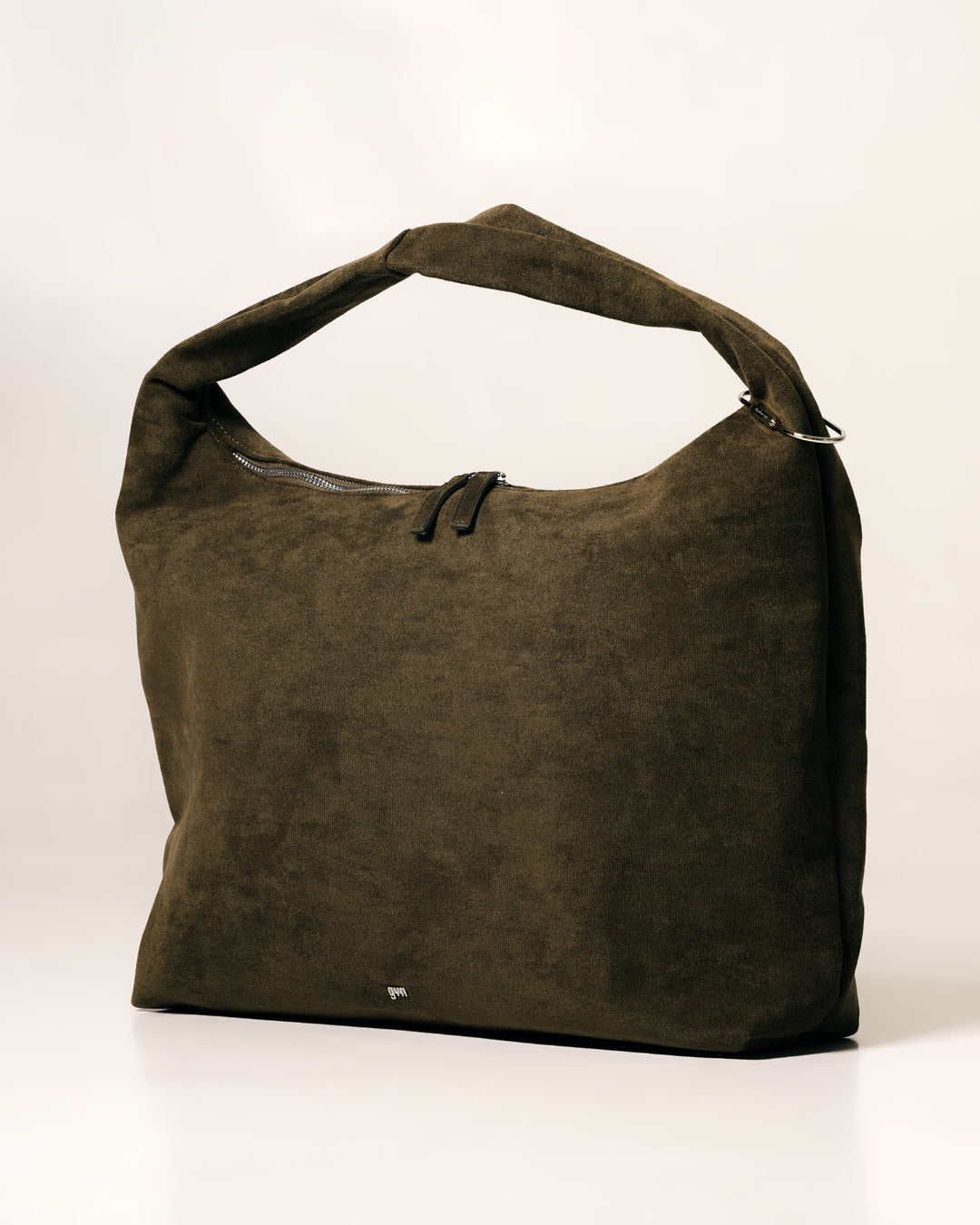 Large Hobo Bag in Suede Moss