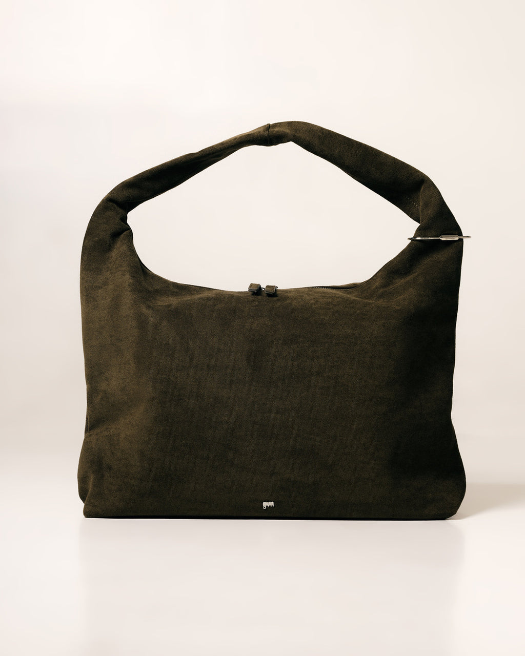 Large Hobo Bag in Suede Moss